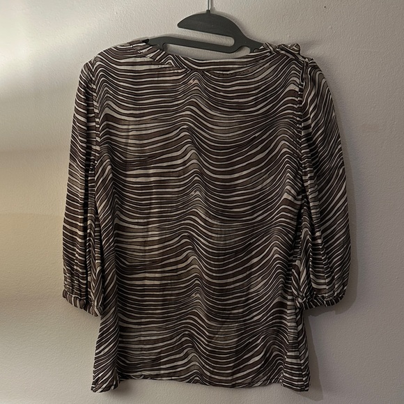 Tory Burch Black and White Striped Blouse - Preloved - Picture 6 of 10